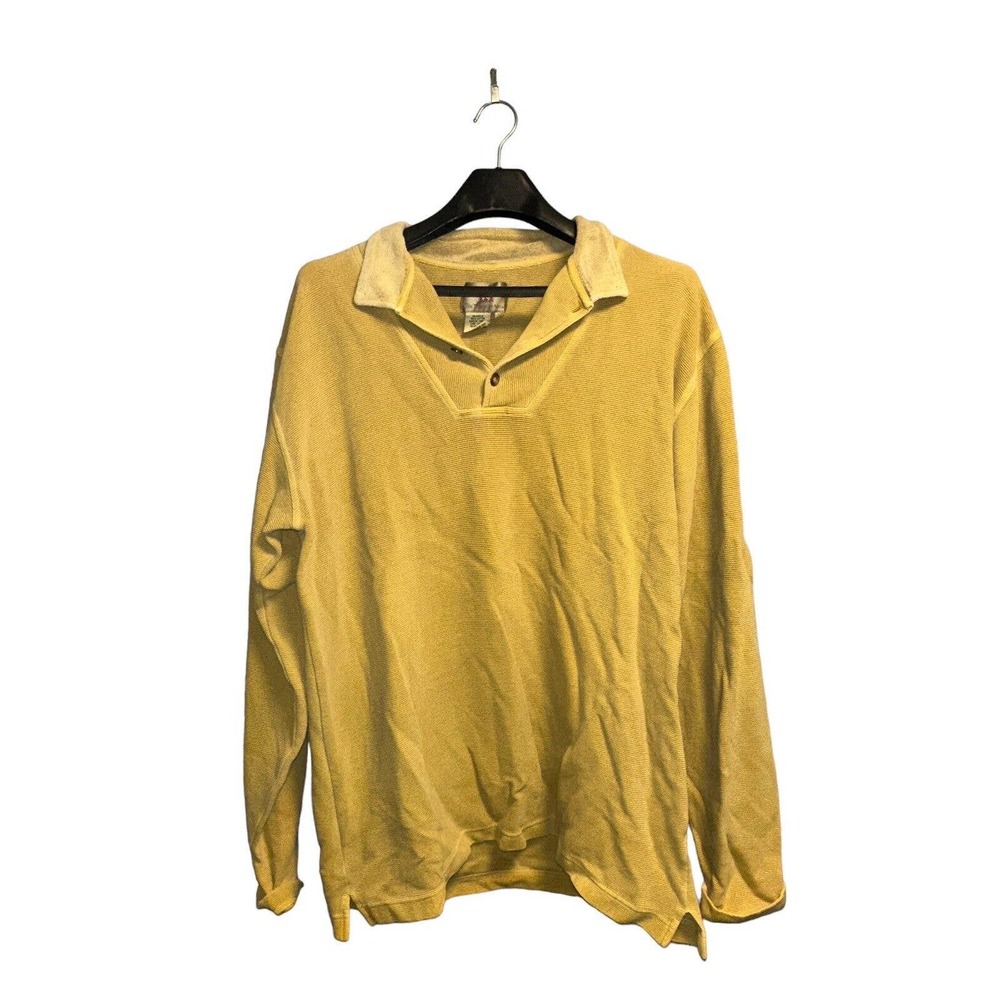 The Territory Ahead Three Button Heavy Pullover Knit Sweater Size XL